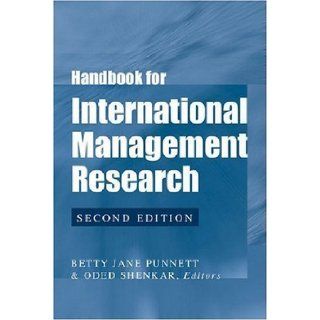 Handbook for International Management Research 2nd (second) Edition [2004] Books