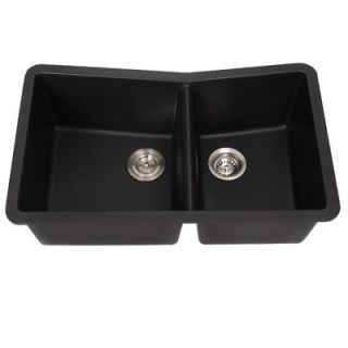 Kraus 33 x 19.87 Undermount 60/40 Double Bowl Granite Kitchen Sink
