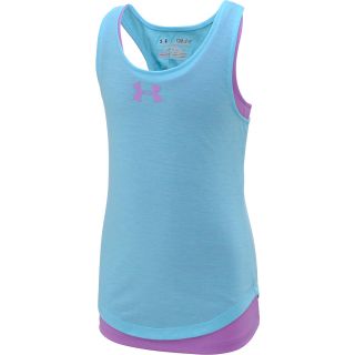 UNDER ARMOUR Girls Double The Fun Tank   Size Small, Cruise/exotic Bloom