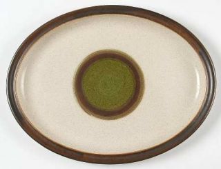 Denby Langley PotterS Wheel Green 13 Oval Serving Platter, Fine China Dinnerwa