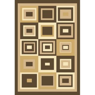 Infinity Home Melody Boxes Brown Geometric Rug