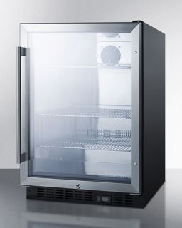 Summit Refrigeration Undercounter Beverage Merchandiser   5.0 cu ft, Stainless/Black 115v