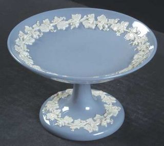 Wedgwood Cream Color On Lavender (Plain Edge) Round Compote   Height x Width, Fi