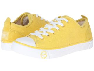 UGG Evera Metallic Canvas Womens Lace up casual Shoes (Yellow)