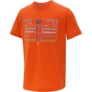 NIKE Boys KD TD 2 Short Sleeve T Shirt   Size Xl, Team Orange/blue