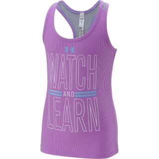 UNDER ARMOUR Girls Watch And Learn Tank   Size L, Exotic Bloom