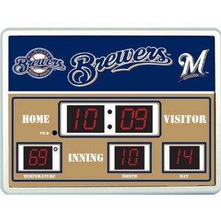 MLB Milwaukee Brewers Scoreboard  Clocks  Sports & Outdoors
