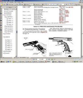 U.S. Army M1911A1.45 Cal Caliber Military Automatic Pistol Operation, Maintenance, Repair, and Parts Manual on CD ROM 