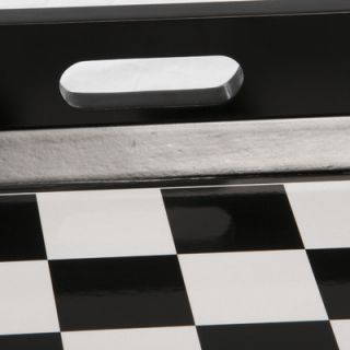 Home Loft Concept Pennington Black Chessboard Storage Ottoman