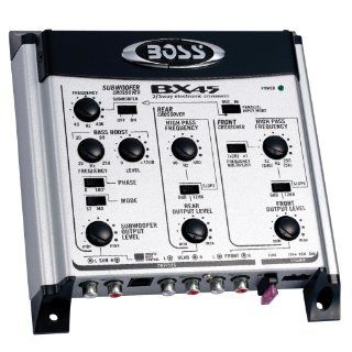 Boss BX45 2/3 Way Electronic Crossover Remote Subwoofer Level Control  Vehicle Equalizers 
