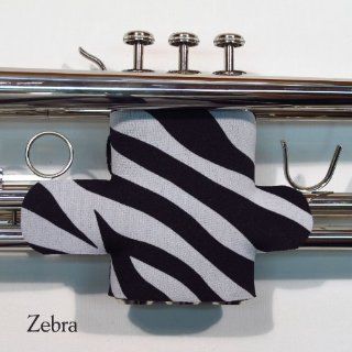 Neoprene Trumpet Valve Guard with Velcro by Legacystraps Zebra Design Musical Instruments