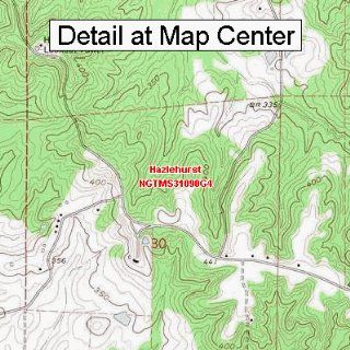 USGS Topographic Quadrangle Map   Hazlehurst, Mississippi (Folded/Waterproof)  Outdoor Recreation Topographic Maps  Sports & Outdoors