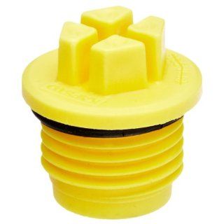 Kapsto 737 9/16   18 UNF Polyamide Sealing Screw Plug with O Ring, Yellow, 17.8 mm Tube OD (Pack of 100) Pipe Fitting Push In Plugs