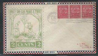 United States, Scott #717, 1932 Arbor Day, First Day Cover, A. C. Roessler Cachet (with checkered border), Nebraska City, Nebr., April 22, 1932  Collectible Postage Stamps  