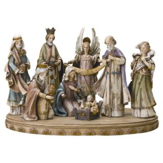 Roman, Inc. 17 Eight Piece Wood Like Nativity Set