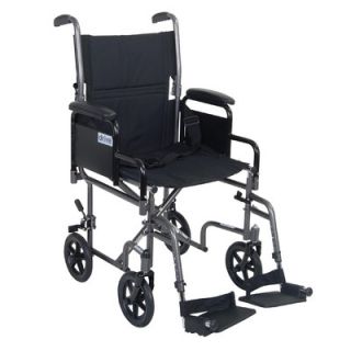 drive medical steel ultra lightweight transport wheelchair with