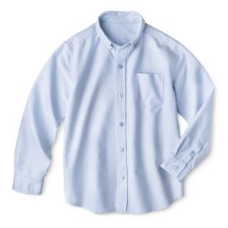 Cherokee Boys School Uniform Long Sleeve Oxford Shirt   Powder Blue XS