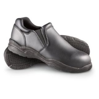 Men's Guide Gear Slip   resistant Steel Toe Slip   on Shoes Black, BLACK, 12M Shoes