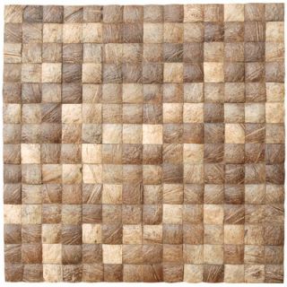 Cocomosaic 17 x 17 Coconut Mosaic Tile in Natural Grain