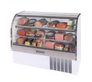Beverage Air 61 in Refrigerated Display Case w/ Curved Glass Front, Black