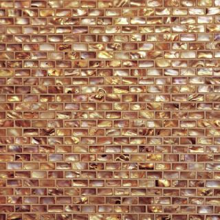 Bedrosians Series Mosaic Liner Tile in Antique Gold