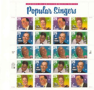 Popular Singers 2849 53 20 x 29 cent us Stamps 