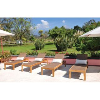 Panama Jack Outdoor Leeward Islands Chaise Lounge and End Table Set