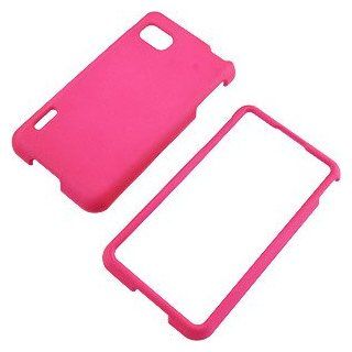 Hot Pink Rubberized Protector Case for LG LS720 Cell Phones & Accessories