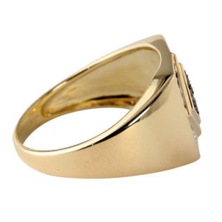 Palm Beach Jewelry Mens Gold Emerald Diamond Ring