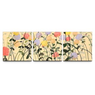 Artefx Decor 3 Piece Garden Social Textured Triptych Canvas Art Print