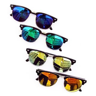 Unisex Colorful Lens Metal Frame UV400 Protection Sunglasses