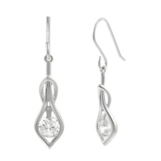 Skyline Silver Sterling Silver Hanging CZ Necklace and Earring Set