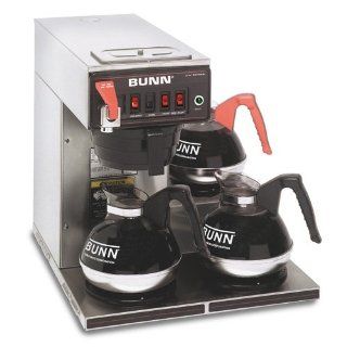 BUNN CWTF15 3 Automatic Coffee Brewer w/ S/S Funnel Drip Coffeemakers Kitchen & Dining