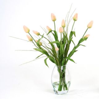 Distinctive Designs Silk Tulip Buds in Tapered Elliptical Vase