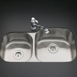 Kohler Undertone® extra large/medium undercounter kitchen sink
