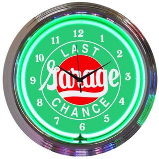 Cars and Motorcycles 15 Last Chance Garage Wall Clock