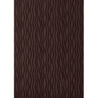 Central Oriental Tufted Scroll Chocolate Wave Rug