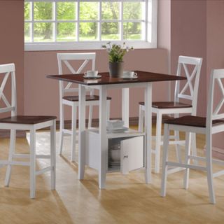 Monarch Specialties Inc. 5 Piece Dining Set Counter Height Dining Set