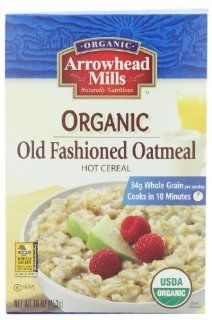 Arrowhead Mills Organic Old Fashioned Oatmeal Hot Cereal, 16 Ounce (Pack of 12)  Oatmeal Breakfast Cereals  Grocery & Gourmet Food