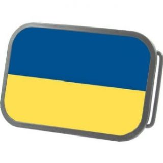 Ukraine Country Flag Team Grey Belt Buckle Clothing