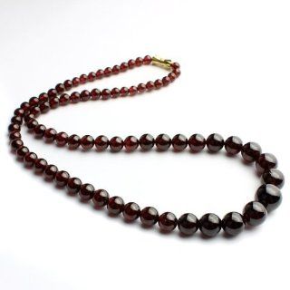O stone 3A Garnet Necklace Grounding Stone Protection 4mm 11mm 48cm Jewelry