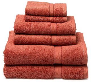 Pike Street 100% Egyptian Cotton 725 Gram 6 Piece Towel Set, Terracotta  