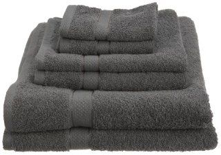 Pinzon Egyptian Cotton 725 Gram 6 Piece Towel Set, Gray  