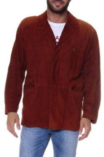 Cristiano di Thiene Leather Jacket MADRAS, Color Dark Red, Size 50 at  Mens Clothing store