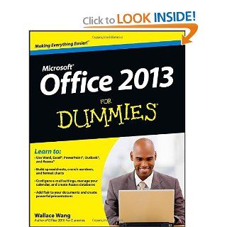 Office 2013 For Dummies Wallace Wang 9781118497159 Books