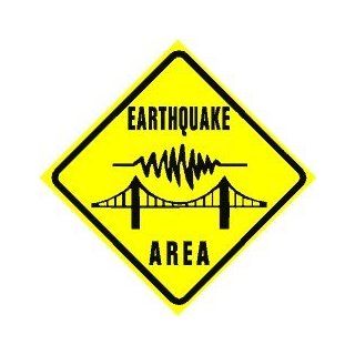 SEISMIC AREA ZONE earthquake hazard warn sign   Decorative Signs