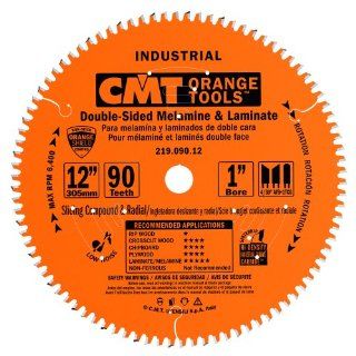 CMT 219.090.12 Industrial Sliding Compound Miter & Radial Saw Blade, 12 Inch x 90 Teeth 4/30 ATB+1TCG Grind with 1 Inch Bore, PTFE Coating    