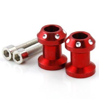 Heavy Duty Red Anodized Motorcycle Street Racing Bike Race stand Spool Swing Arm Crash Protector Frame Slider Billet CNC Machined for Ducati 749 999 999S 999R 1098 GT Series Hypermotard Monster Series Automotive