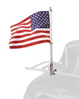 Show Chrome Accessories (52 729) 12" Tube Mount Pole with American Flag Automotive