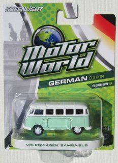 Greenlight Motor World German Edition Volkswagen Samba Bus White/Light Green Toys & Games